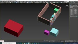 19окт 9-8 Делаем отверстия в полигонах одного объекта другим объектом в 3ds max с помощью boolean