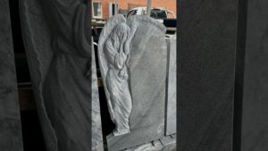 Ангел из серого гранита выполнен на фрезерном станке с чпу #cnc #cncmachine #омск #чпу #гранит