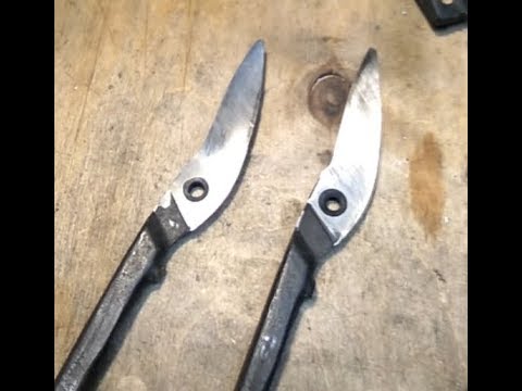 Быстрая заточка ножниц по металлу. Fast sharpening shears for metal.