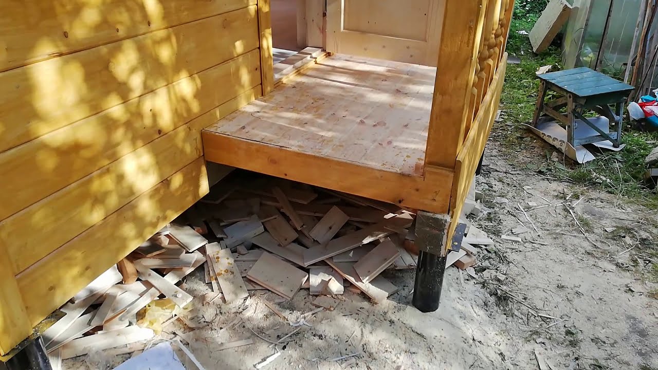 Бытовка дачная 5х3м с крыльцом 1х1м со сборкой на участке