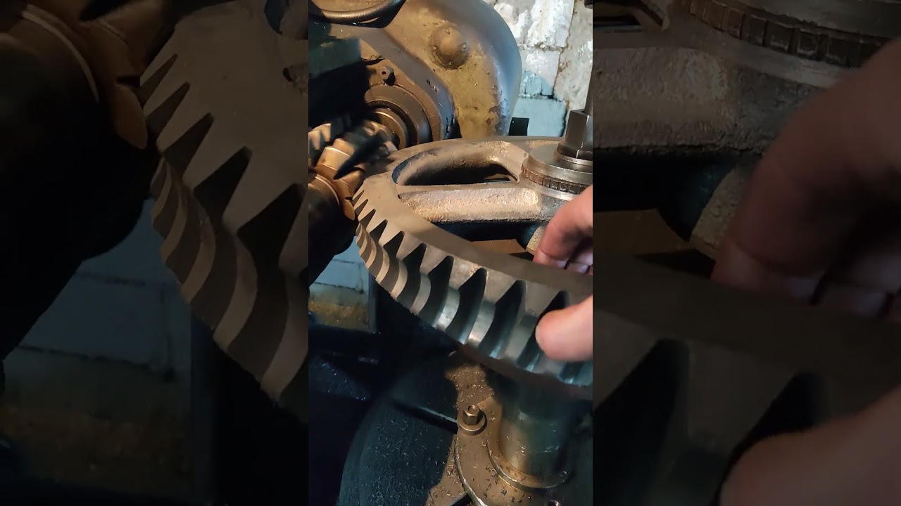 Червячное колесо.Красота зубофрезерная #machine #tech #shortsvideo #shortvideo #sorts #engineer