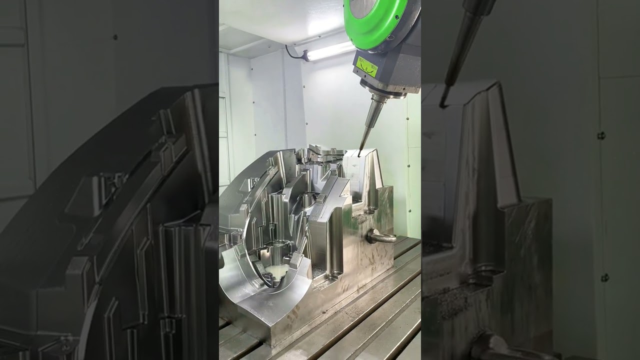 CNC machining injection molds. #cnc #cncmachining #machining #cncmachine #parts #cncmilling #mold