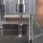 CNC making a half countersink bigger using 3d mold on. Зенковка половины отверстия на ЧПУ