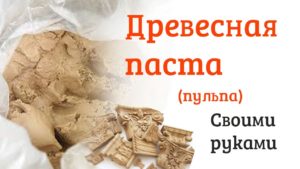Древесная паста (пульпа) своими руками. Рецепт.