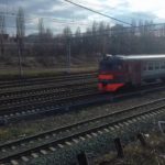 Электропоезд ЭР9ПК-314 прибывает на станцию трофимовский-1 г. Саратов