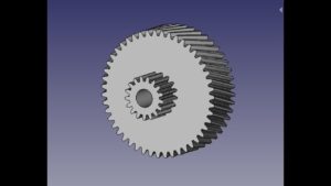 FreeCad Блок  шестерёнок