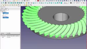 FreeCad Шестерня с круговым зубом