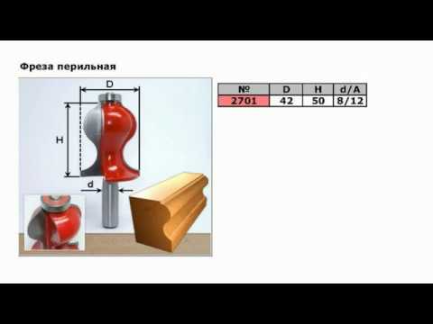 Фреза перильная (кромочная фигурная) для ручного фрезера и Чпу (D42 H50). Код товара 2701.