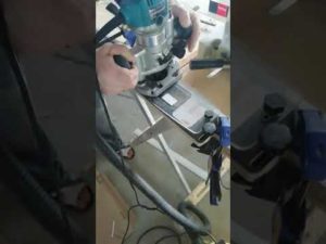 Фрезеровка алюминия фрезой Рапирой, шаблоном Doorprofi.