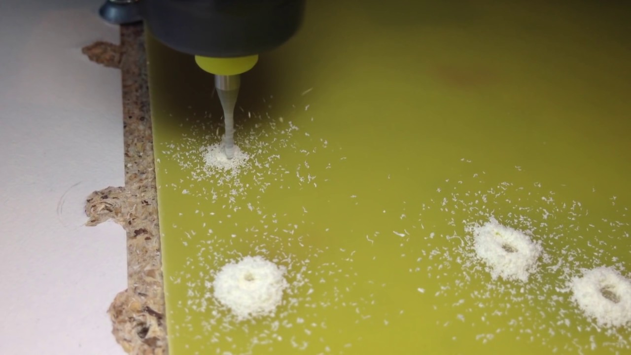 Фрезеровка стеклотекстолита на станке ЧПУ 2020b - CNC milling of fiberglass on a CNC machine 2020b