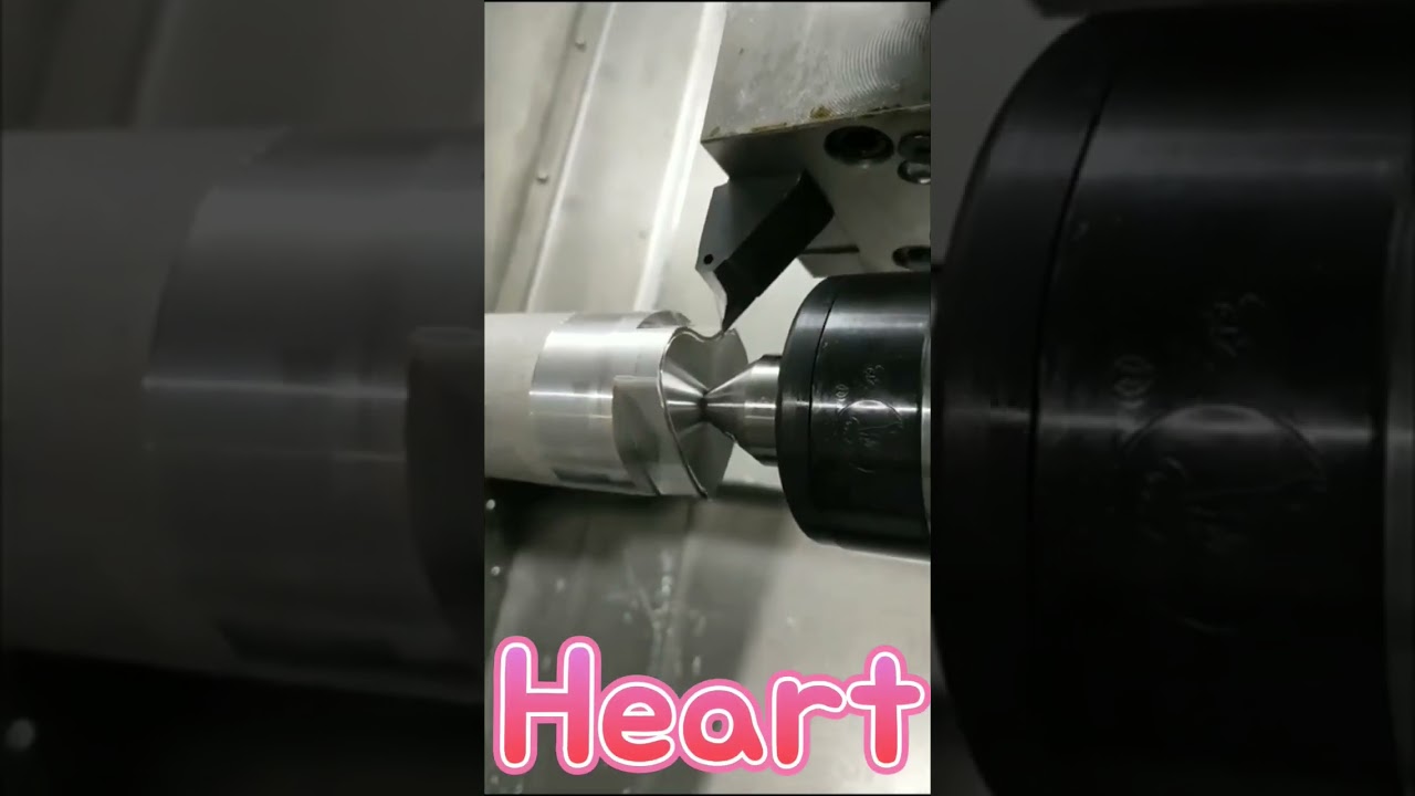 Heart is making by CNC turning operation