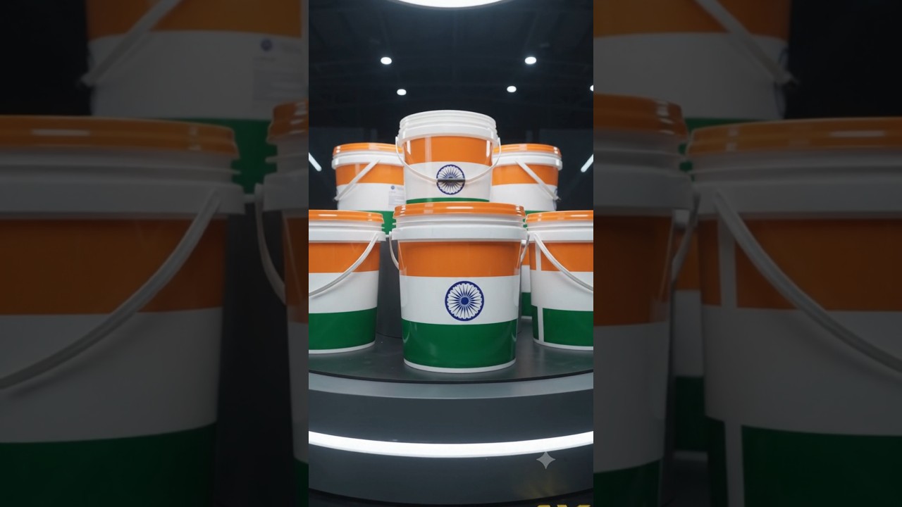 How a Tricolour Bucket Is Made in a Factory 🇮🇳🪣 | Amazing Manufacturing Process #shorts #viral