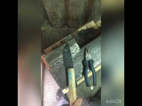 Кованый нож из стали У10/советский напильник