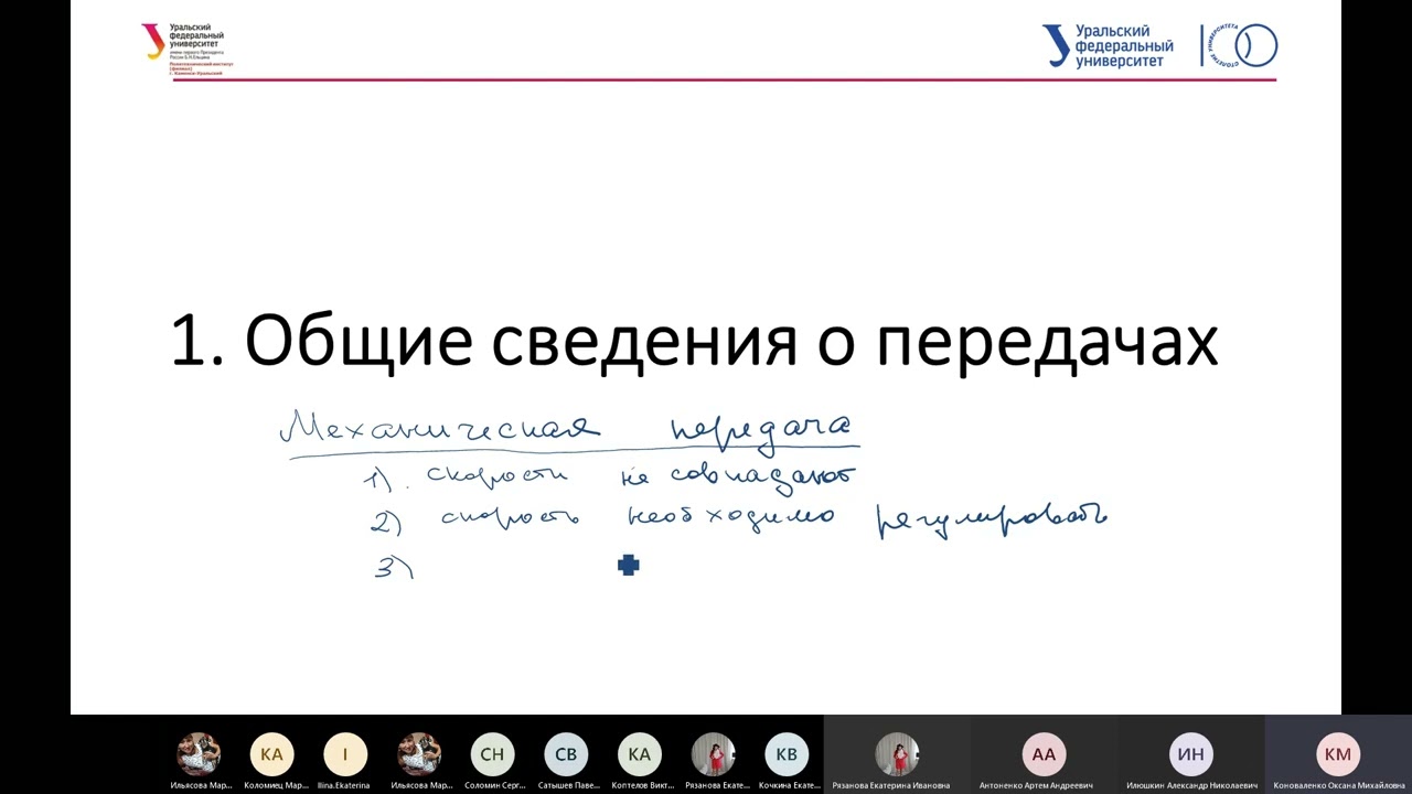 Лекция  Механические передачи
