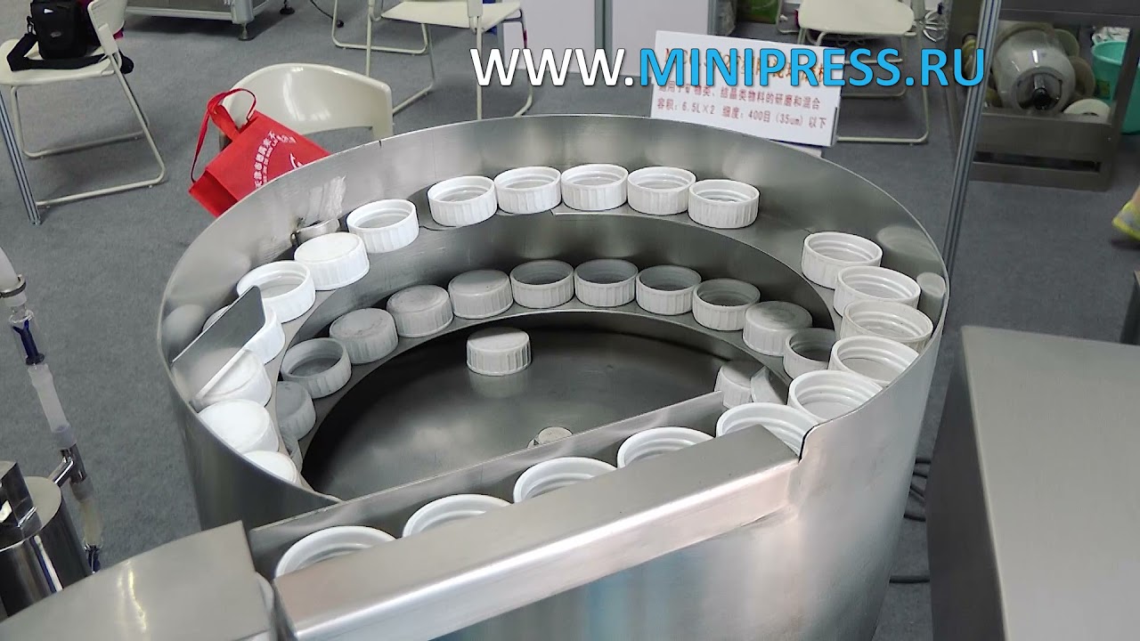 Машина для дозирования и укупорки стеклянных флаконов алюминиевыми крышками Minipress.ru