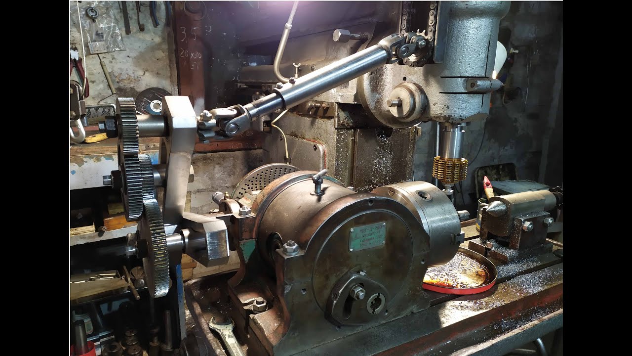 Механический зуборез на базе фрез. станка 679 и УДГ-200. Part-1.(Gear cutter from a milling machine)