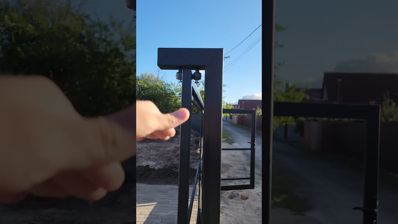 Монтаж откатных ворот #стройка #дача #shorts #видео #youtube #забор #еслисмотришьнапиши комментариц