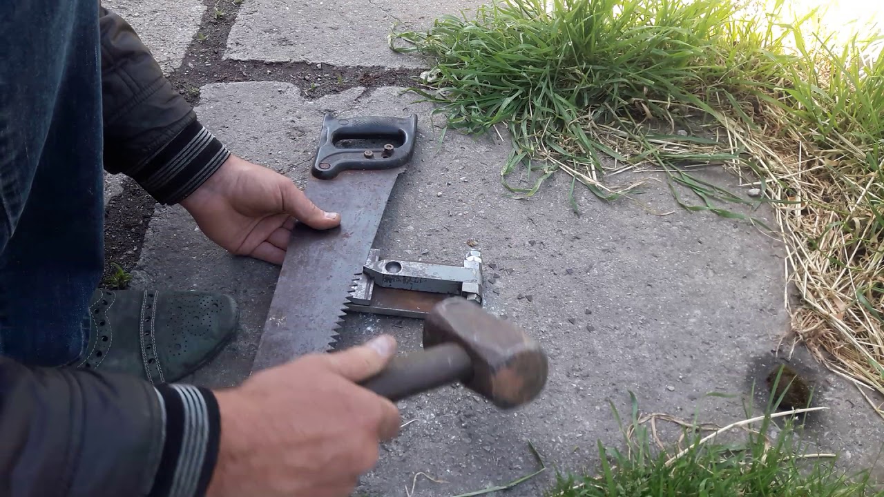 Нарезка зубьев пилы.