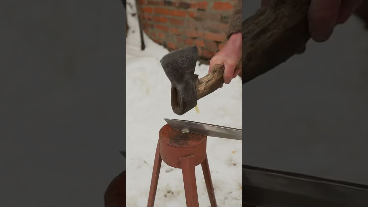 Нож изготовленный из углеродистой стали У12