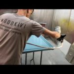 Покраска эмалью рельефного фасада из клееного мдф