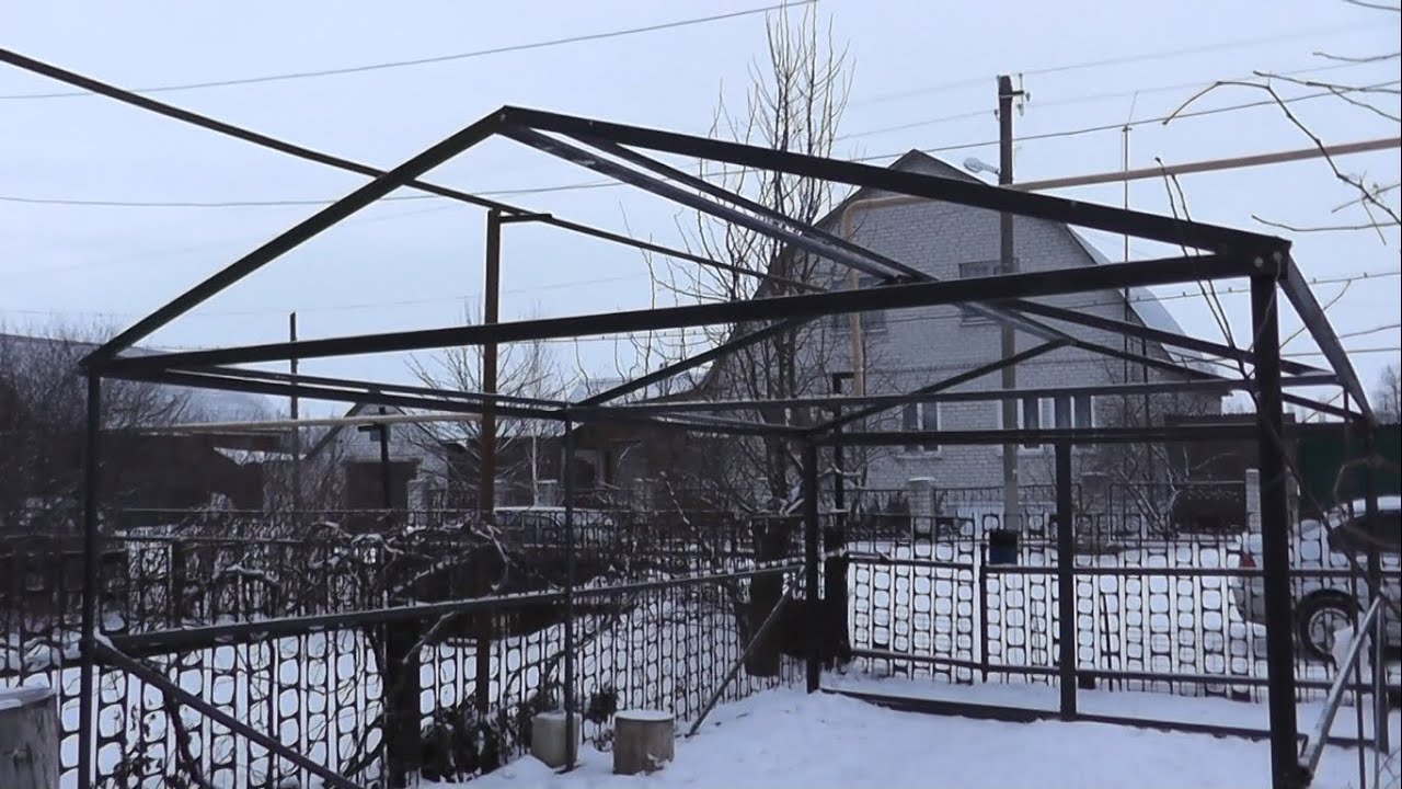 Постройка металлического гаража (каркас)