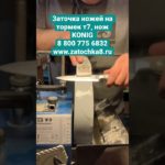 Профессиональная заточка ножей фирмы Konig. На водном станке тормек т7.