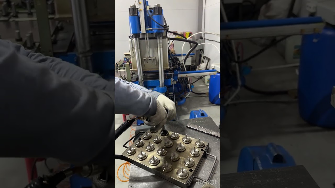 Производство резиновых наконечников троса #рти #rubber #machine