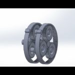 Промежуточный вид редуктора в Solidworks