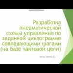 Разработка пневмат. схемы управления по заданной циклограмме c совпадающими шагами (тактовая цепь)