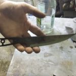 Результат закалки 9хс через воду в масло.