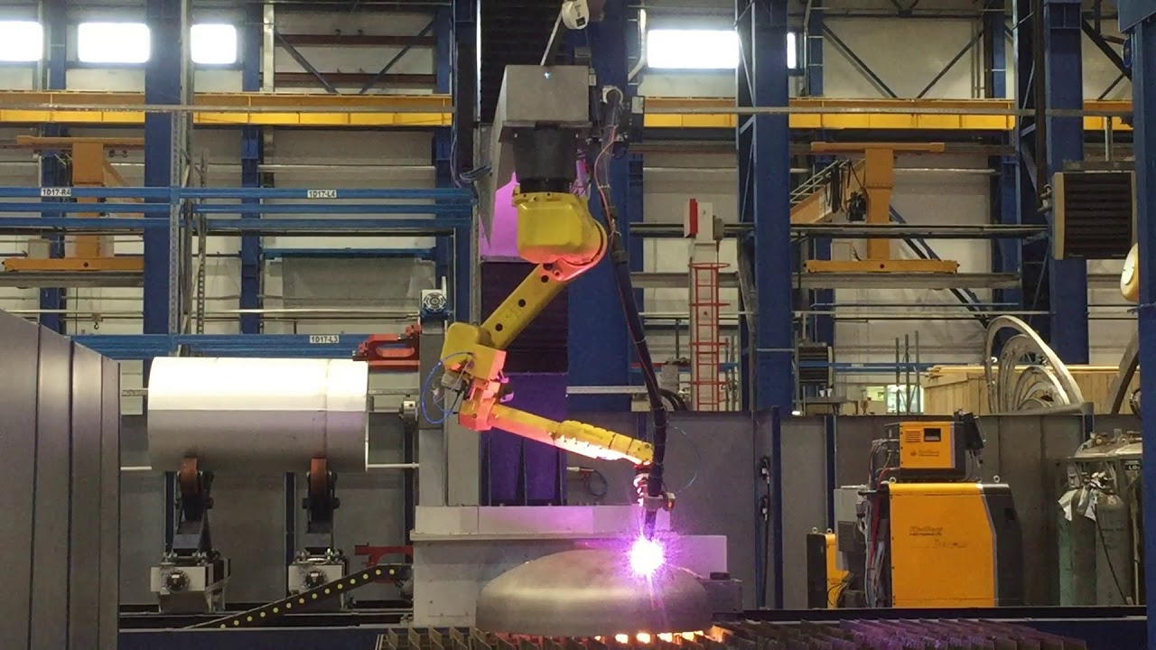 Робот плазменной резки сосудов под давлением/Robotic Cutting and Grinding of pressure vessels