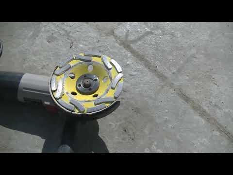 Шлифовка бетонной плиты диском по бетону