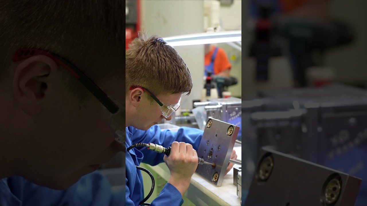 Шлифовка отверстий части ПФ #injectionmolding #mold