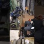 Шлифовка станины токарного станка.