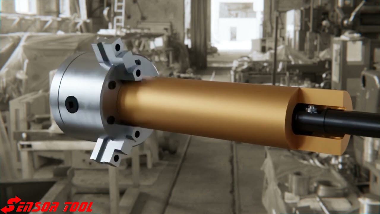 ST6 20 Выглаживатель для отверстий 3D Анимация  Diamond burnishing tool