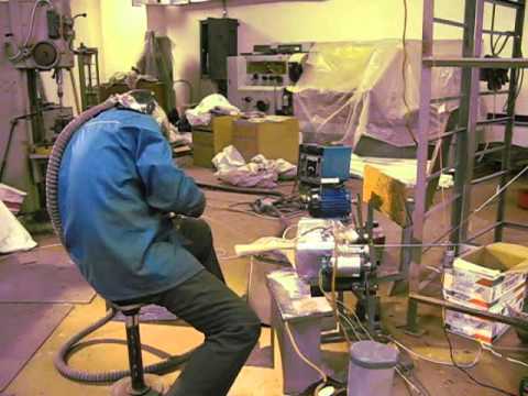 Самодельный бесцентрово-шлифовальный станок для прутка , homemade centerless grinding machine.