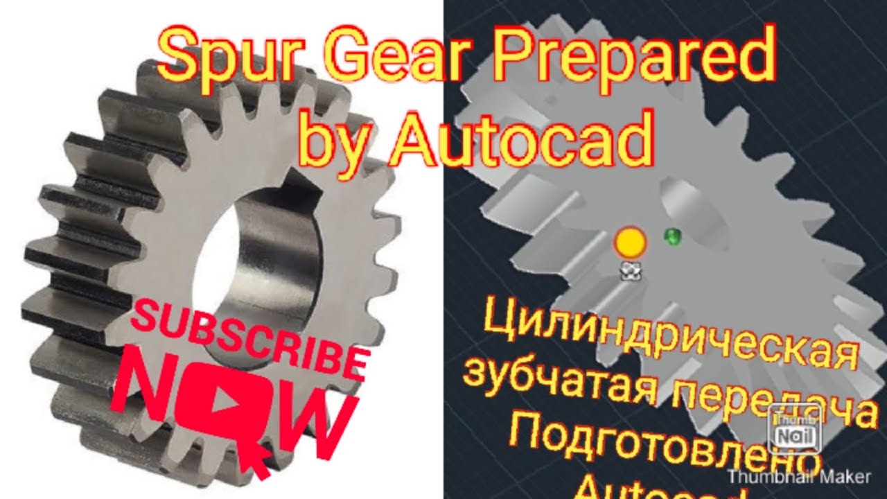 Spur Gear Prepared By Autocad Цилиндрическая зубчатая передача, подготовленная Autocad