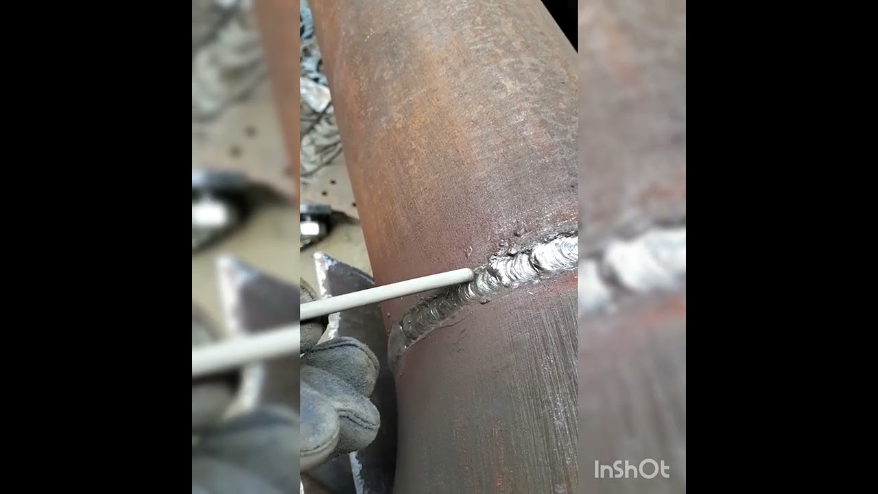 Сварка трубы 159 диаметр толщина 4 мм (облицовка)    электрод LB 3.2 мм pipe welding