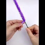 Цветы из пластиковых трубочек