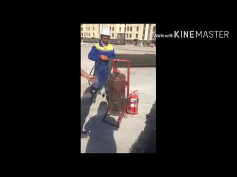 Тележка для перемещения баллона при гидроизоляционных работах ЖК PROMENADE EXPO блок С3 17 04 2016