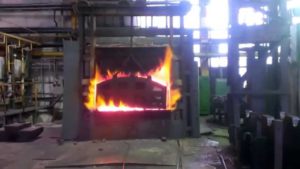 Термообработка стали, газовая печь