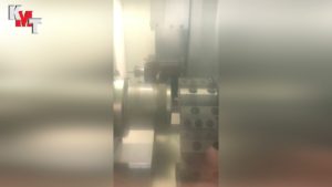 Токарный станок с ЧПУ KMT KLE 360. Работа с уловителем деталей.
