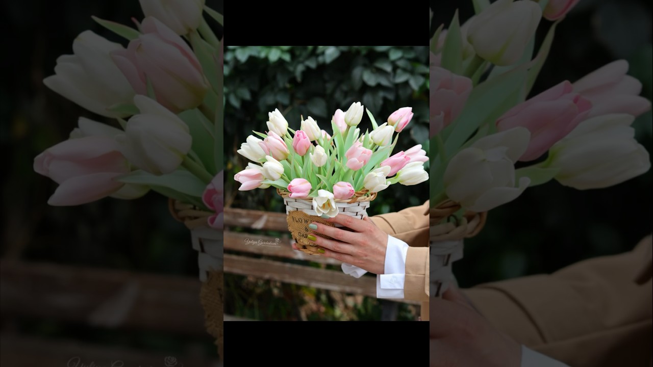 Тюльпаны #ручнаяработа из смеси полимерных глин #холодныйфарфор с элементами #маслянаяживопись