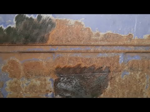 Удаление ржавчины механическим способом. Коралловый круг и лепестковый диск для зачистки металла.