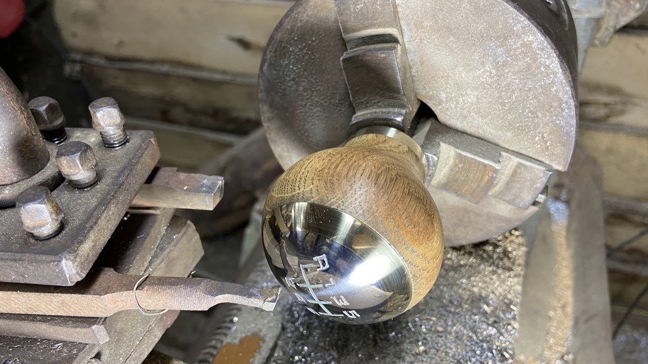 Восстановление ручки КПП на токарном станке | Woodturning a Gear Shift Knob oak, brass and aluminum.