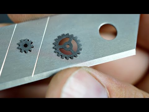 Вырезаем шестерёнку из лезвия канцелярского ножа! ProDIY