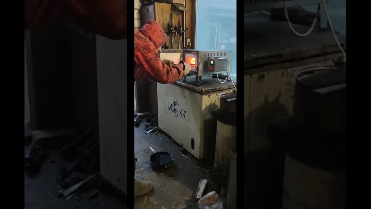 Закалка топора в муфельной печи Plavka.Pro ПМ-3