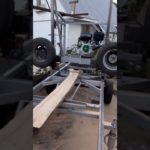 ленточная пилорама своими руками,первые резы,настройка доработка