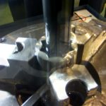 процесс долбления 8-угольного из круглого отверстия на станке CNC-450S