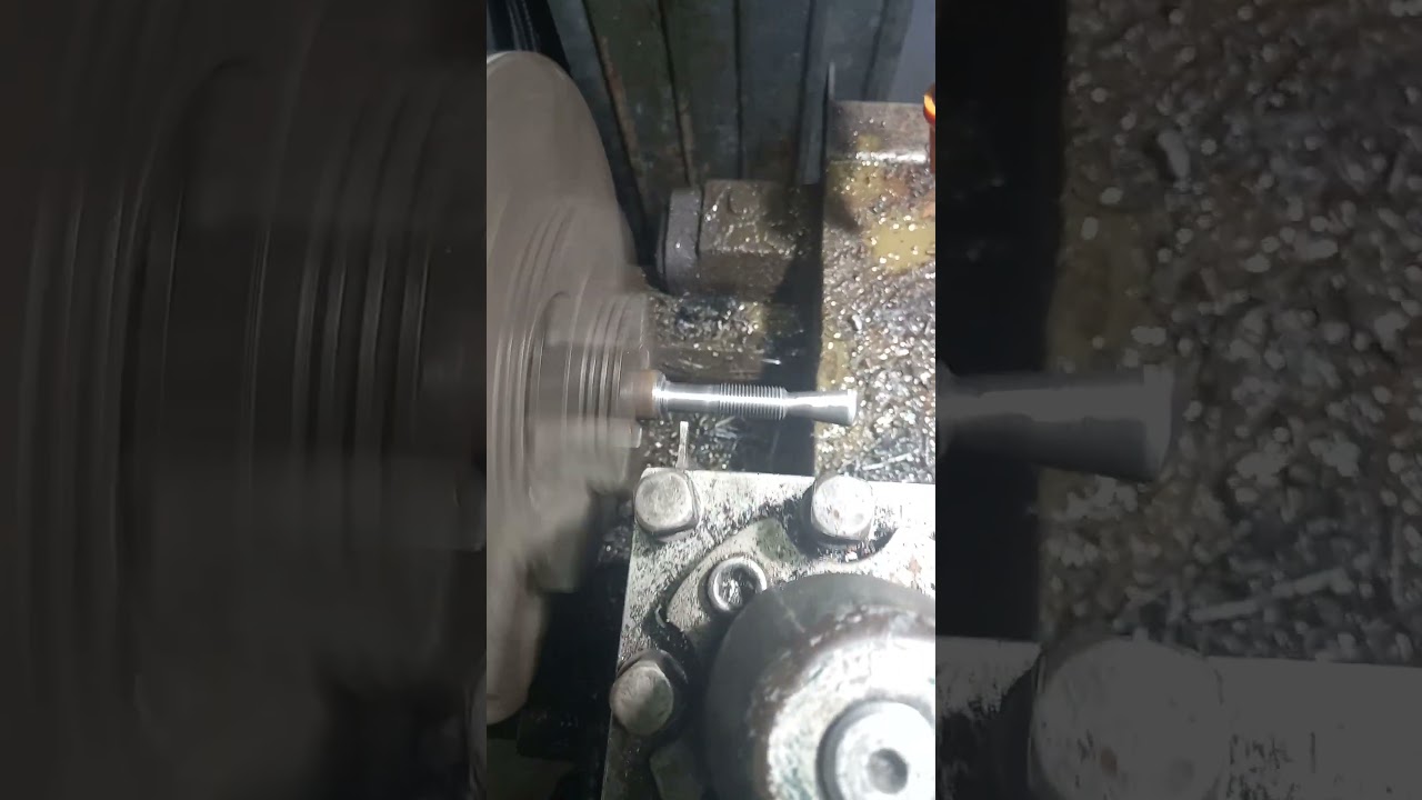 точение ручки  с резбой